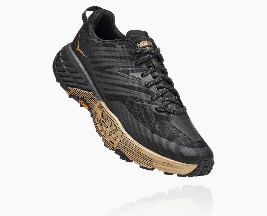 Hoka One One Spor Ayakkabı Kadın Siyah/Altın - Speedgoat 4 Cny - PY7125834